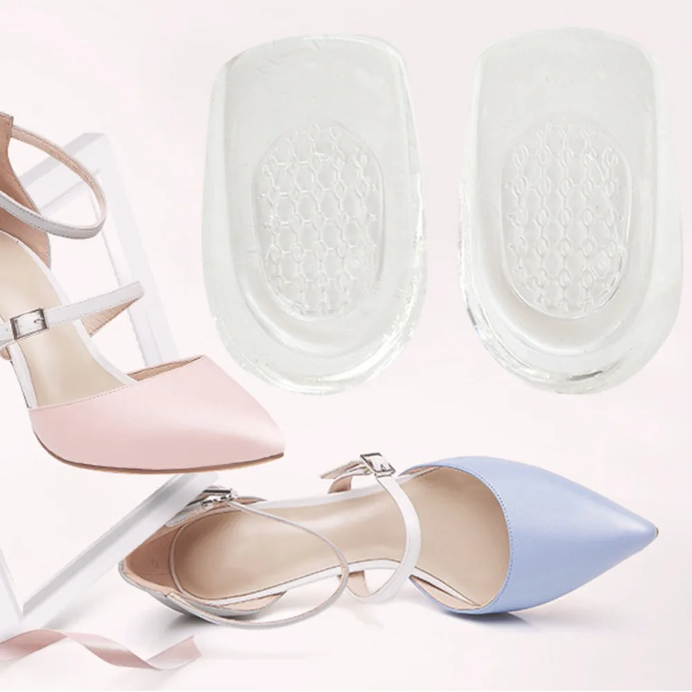Heel Shoe Inserts Invesible Transparent Silicone Gel 1