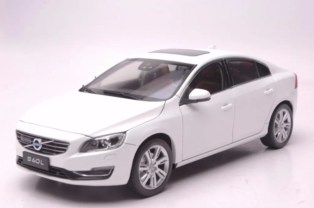 1:18 литая модель для Volvo S60L 2015 игрушечный автомобиль из белого сплава миниатюрный