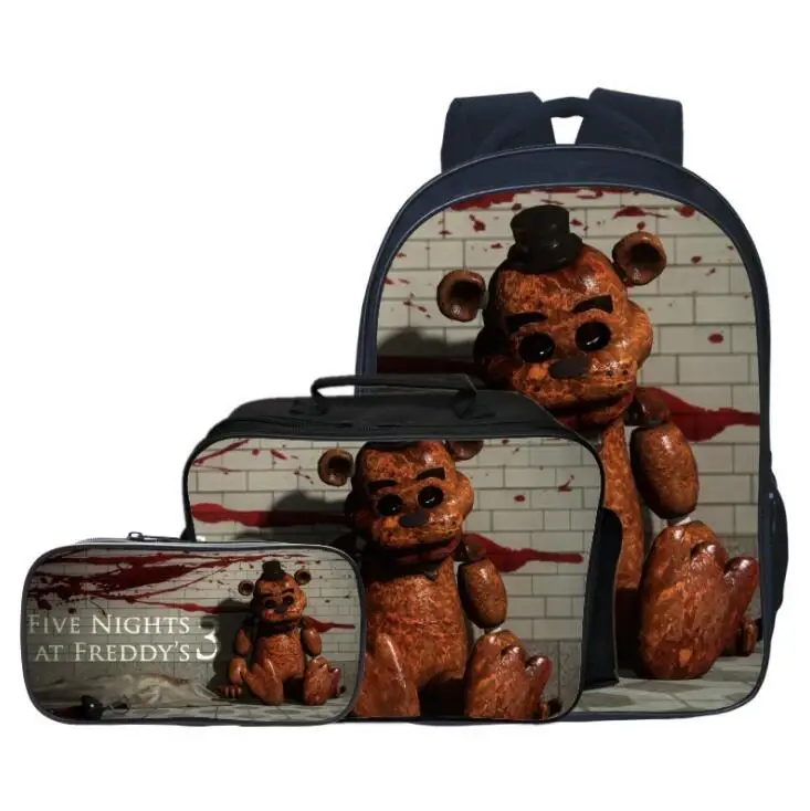 Стиль, 3 шт./набор, пять ночей с Фредди, детские школьные сумки, FNAF, Мультяшные Детские рюкзаки для мальчиков, школьная сумка для девочек, рюкзак - Цвет: photo color