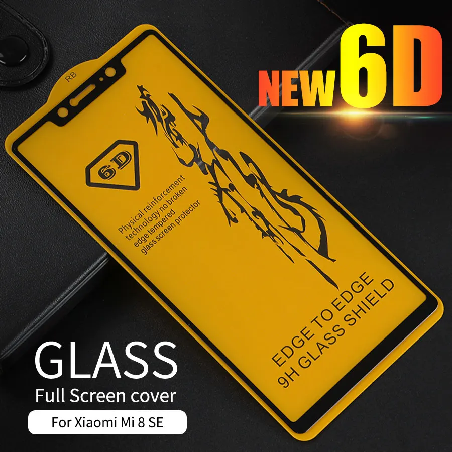 WOLFPSYCH 6D полное покрытие из закаленного стекла на Xiaomi Mi 8 SE Полный Клей протектор