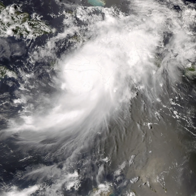 Hurricane Gustav over Hispaniola Poster Print (24 x 31)
