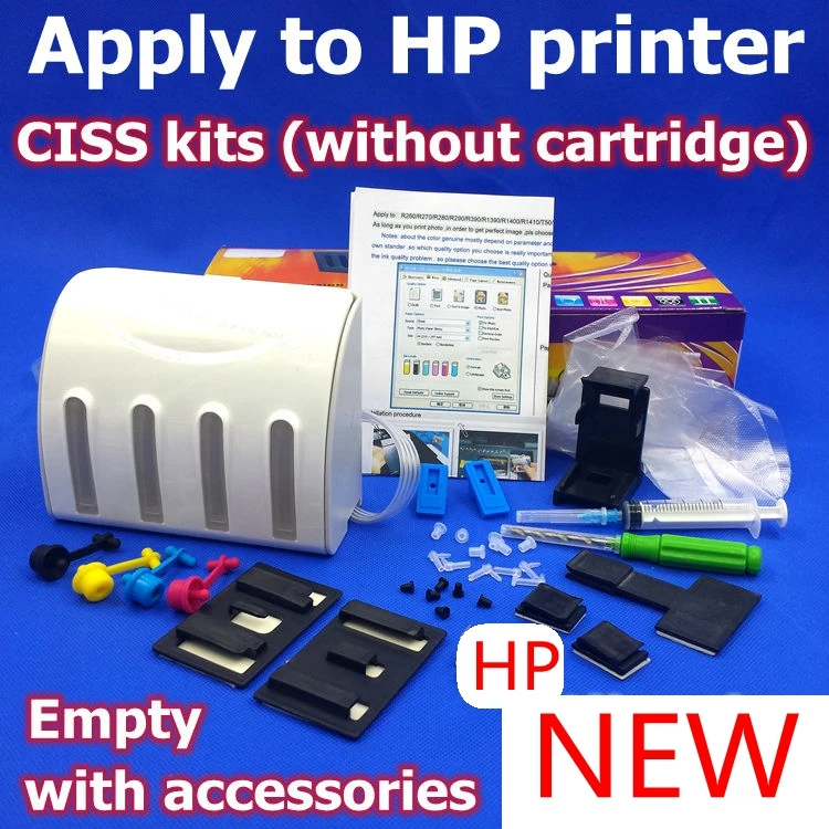 

CISS ink tank DIY kits Continuous Ink Supply System for hp1050 2131 21 22 120 130 131 300 310 60 61 45with accessories Empty