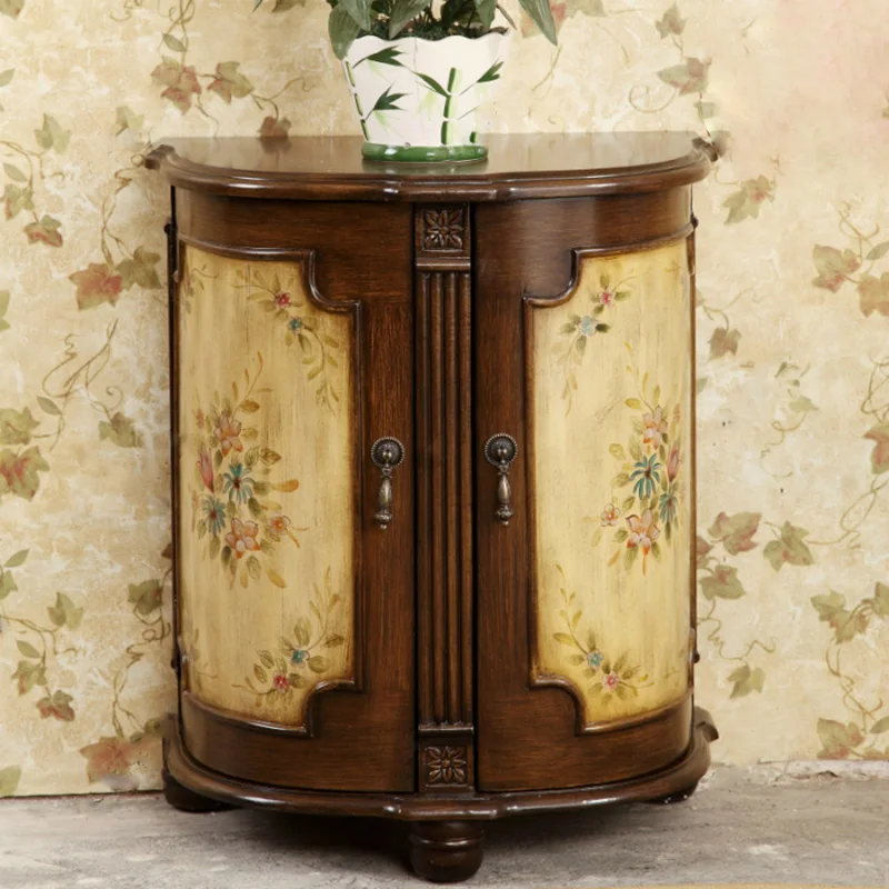 European painting cabinet American semicircle cabinet garden door cabinet living room cabinet locker for old solid European painting cabinet American semicircle cabinet garden door cabinet living room cabinet locker for old solid