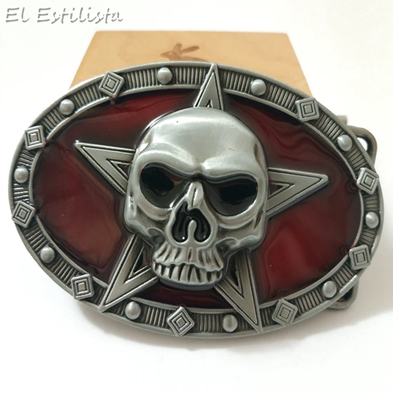 

2018 Stylish 3D Skull Metal Belt Buckle Handmade DIY Oval Buckles Suit 4cm Belt Men Cowboy Cool Jeans Accessories Paracord Beads