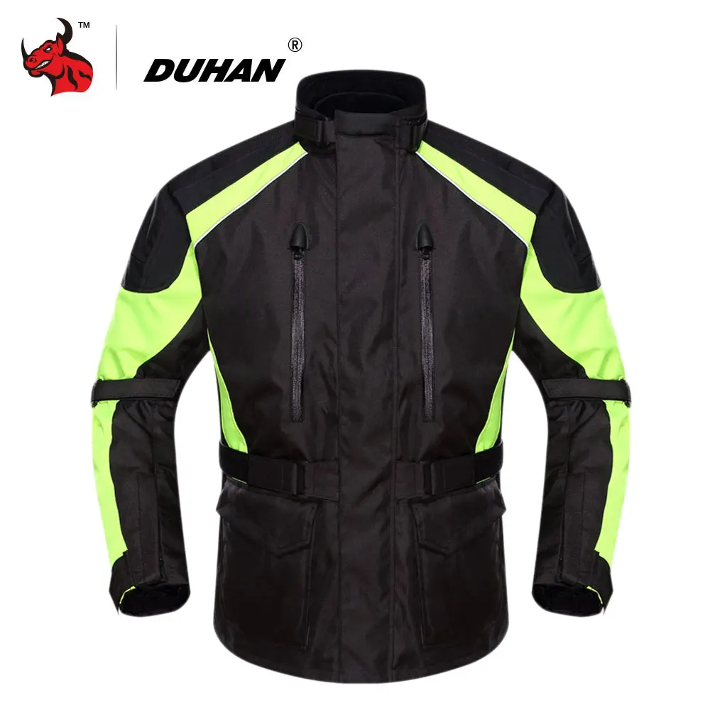 

DUHAN Motorcycle Jacket Men Waterproof Moto Jacket Protective Gear ATV Motocross Clothing Green Motorcycle Protection
