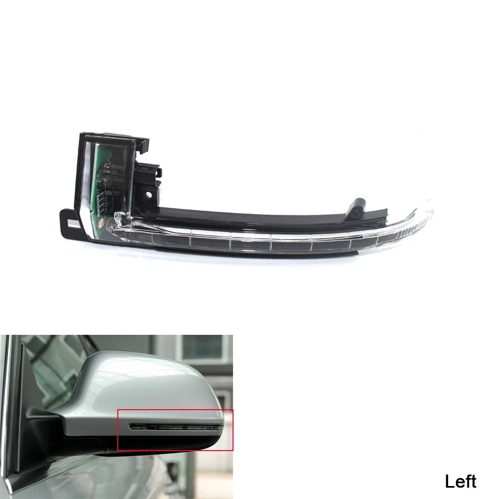 Левая и правая боковые зеркала заднего вида крыло индикатор для зеркала Поворотная сигнальная лампа 8K0949101C для Audi A3 A4 Quattro B8 A5 S5 2009 - Цвет: Left