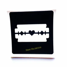 Бритва лезвие шаблон поддельные полые трафареты татуировки женский боди-арт живопись шаблон татуировки для ног палец руки