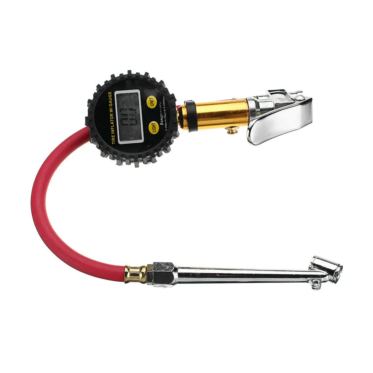 

Tool Air Tire Inflator Digital LCD Tyre High Accurate Pressure Gauge With Dual Chuck 1pc Built-in exhaust Useful