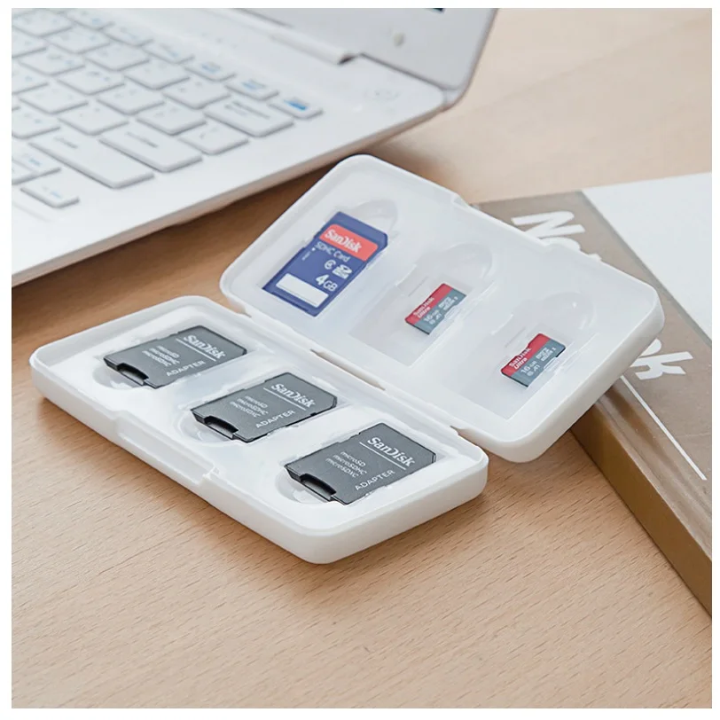 Transparent Memory Card Case Box Storage Holder 6 SD  6TF Micro SD  12Card  Cards Hard Bag Waterproof plastic shaped 6TF+6SD