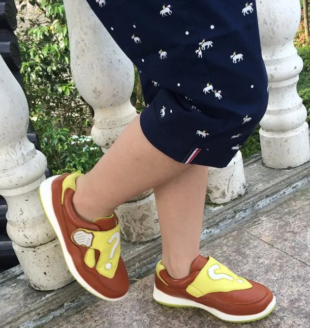 Обувь для мальчиков кожаные туфли Детская обувь Детские товары Обувь для мальчиков обувь из натуральной кожи Hook& Loop горячая можно настроить логотип