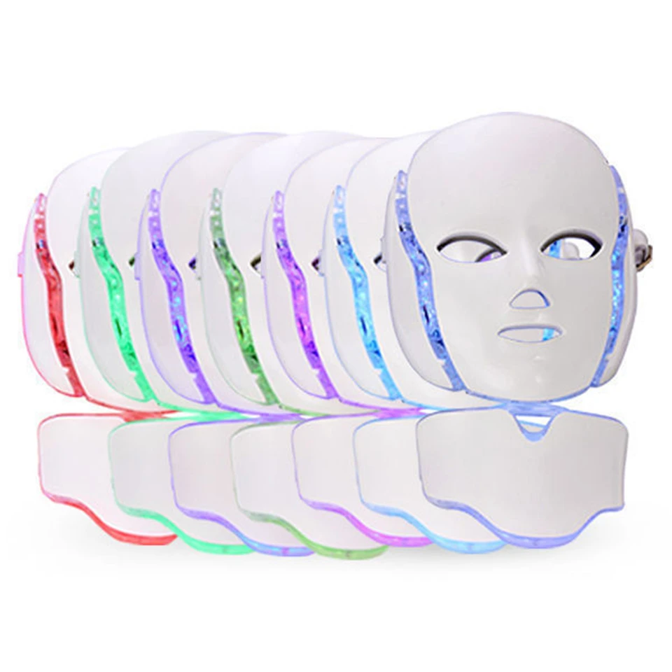 New Photon Led Facial&neck Mask Skin Rejuvenation Treatment Beauty Mask Facial Mask Ems Free