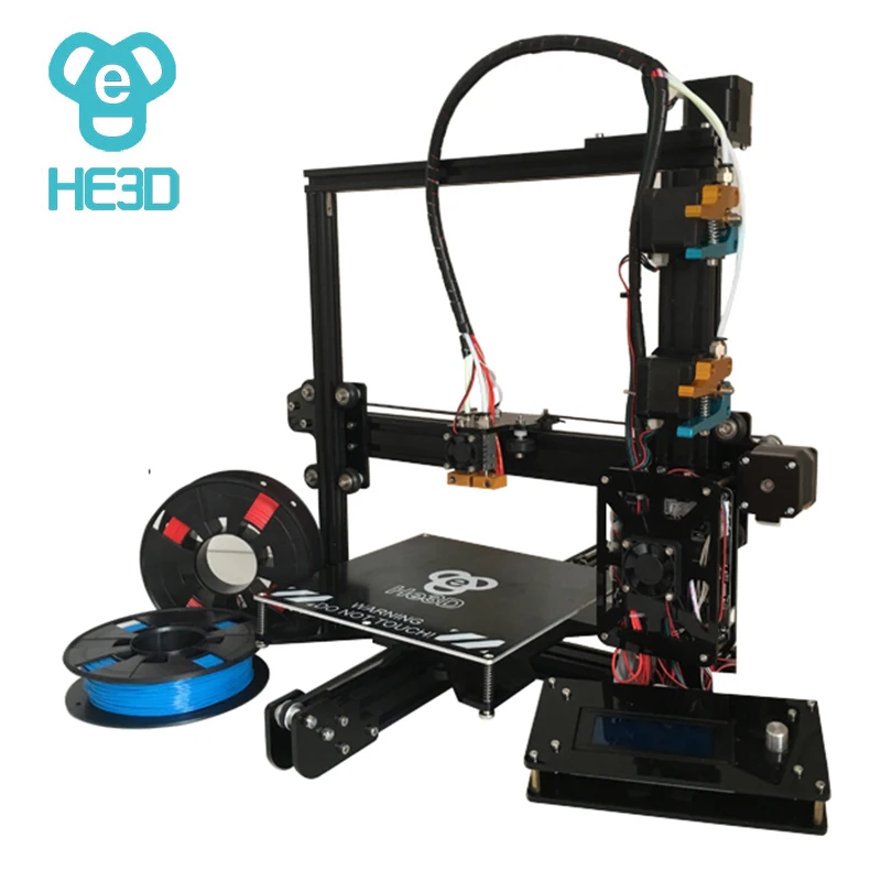 dual E3D nozzle_auto level_large printing size 200*280*200 prusa i3 HE3D DIY 3d printer kit reprap