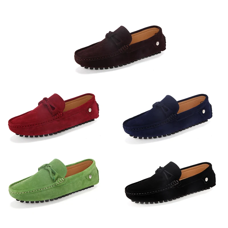 Loveontop 2019 New Men Loafers Moccasins Casual Leather Shoes Men's Brown Slip On Driving Shoes Moccasins For Man comfort