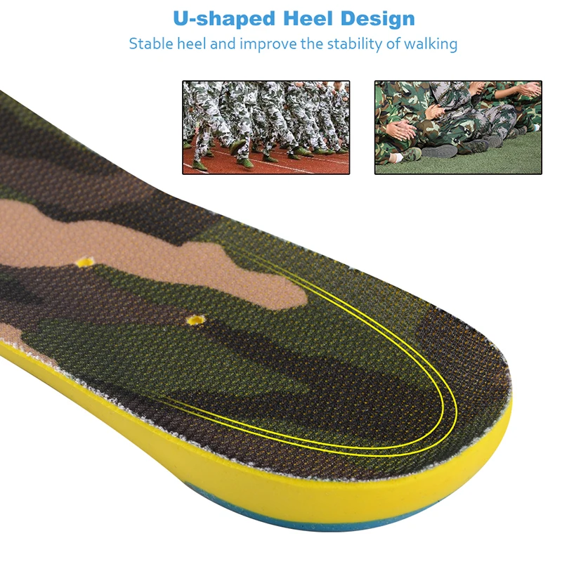 Soumit PU Gel Foam Breathable Insole Shock Absorption Sweat-absorbent Sport Shoes Insoles Air Cushion Footbeds for Men and Women