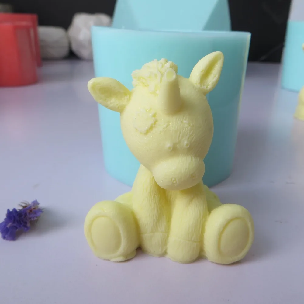

PRZY silicone mold fondant mould Cute 3d Unicorn chocolate mousse cake molds candle aroma stone silicone mold resin clay mol