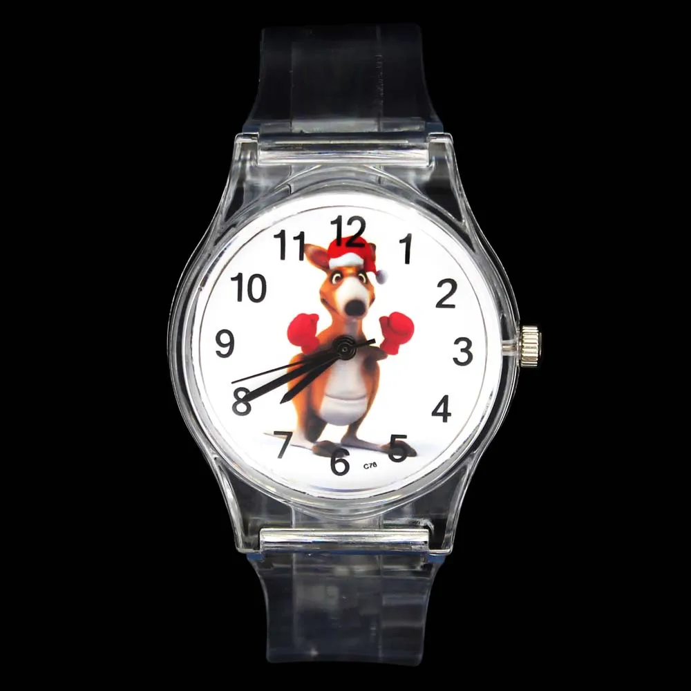 Бокс кенгуру Австралия животных Детская Рождество подарок для ребенка Спорт кварцевые наручные часы