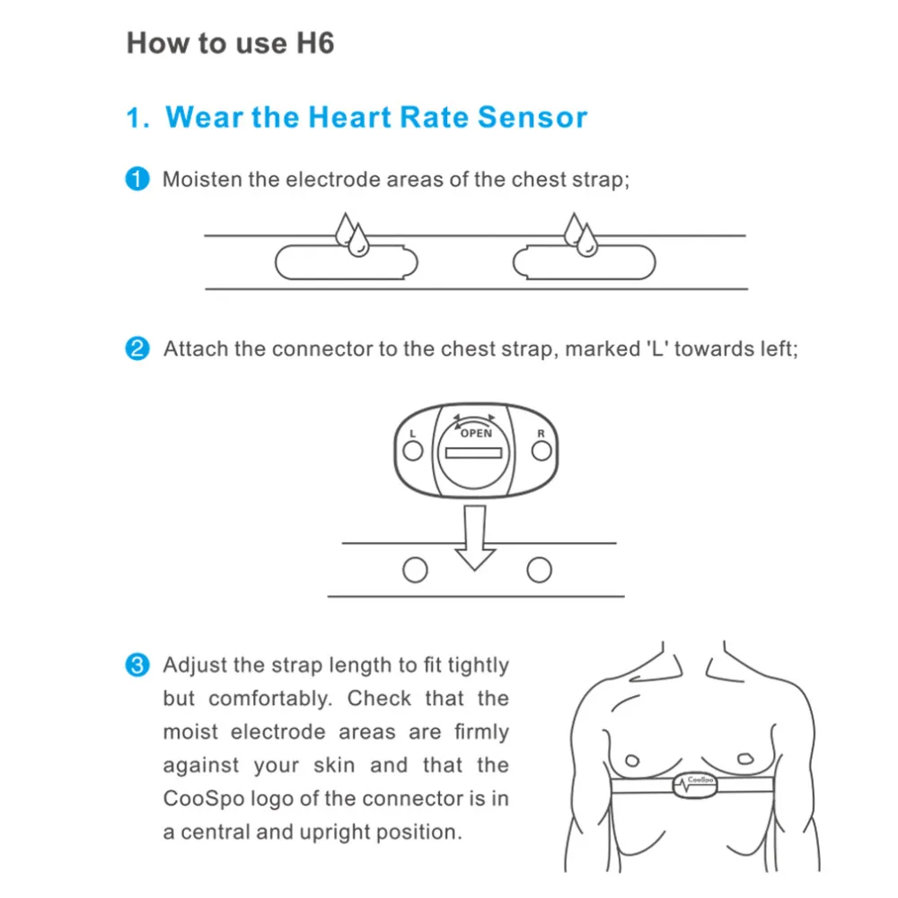 COOSPO Bluetooth V4.0 Беспроводной Спорт Heart Rate Monitor Фитнес CooSpo H6 ANT Smart Сенсор в виде грудного ремня для использования во время езды на мобильный