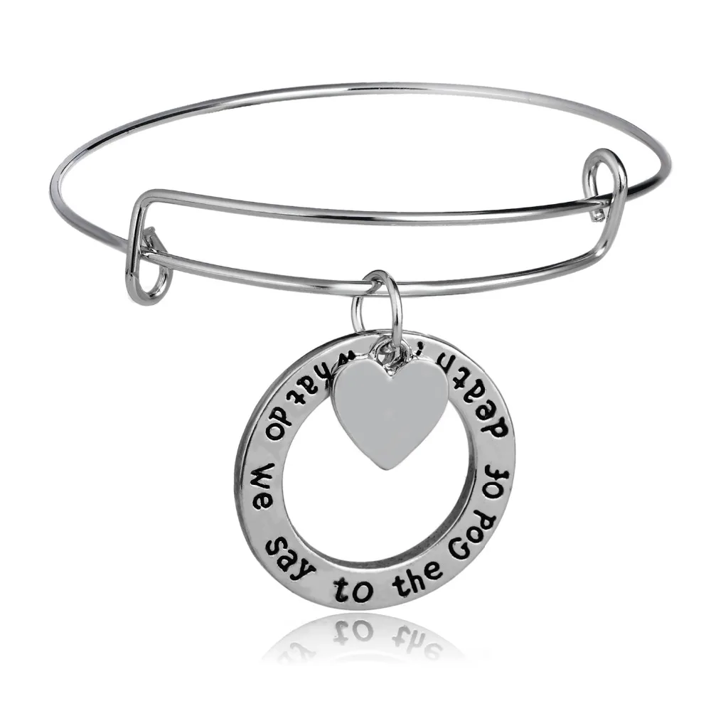 

What Do We Say To The God Of Death Bangle Game Of Throne Love Charm Bracelets For Women Men Jewelry Party Gift Wristband