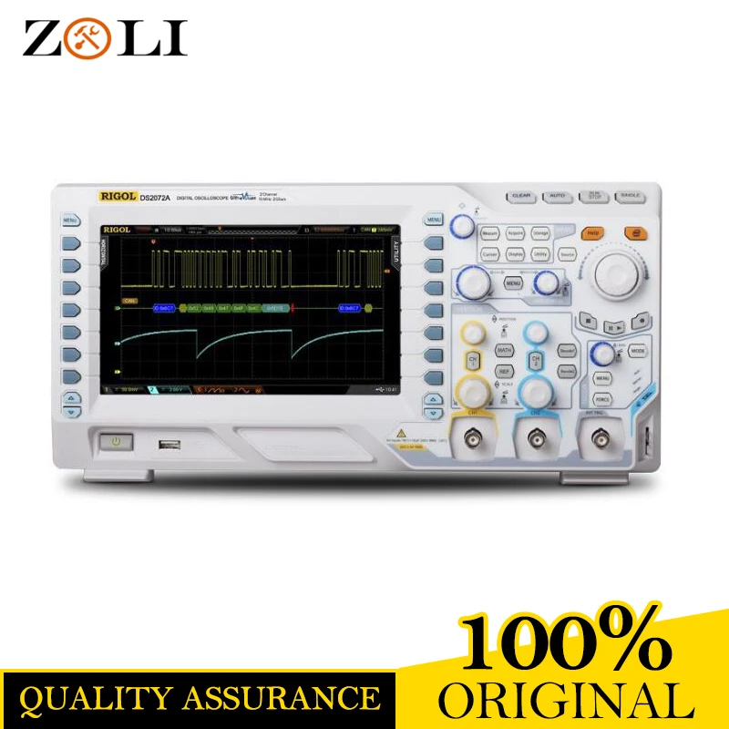 

Rigol DS2072A Oscilloscope 70MHz 2Channels 2GSa/s Memory Depth 14Mpts 8 Inches TFT LCD USB DS 2072A Good quality &Price