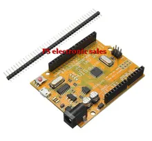 New DIY Electric Unit Module Modules 1PcUNO R3 ATmega328P CH340 Micro Mini USB Board for Compatible for Arduino Yellow