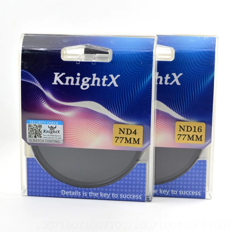 ND4 ND16 KnightX ND2 ND4 ND8 ND16 ND 52 мм 55 мм 58 мм 67 мм 77 мм фильтр для объектива камеры для canon eos sony nikon 700d светлый цвет фотографии - Цвет: ND4 ND16