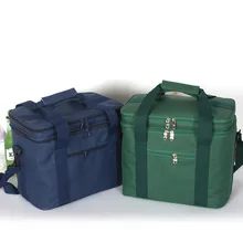 

new 18L Outdoor Picnic Bag cooler bag Oxford Cloth double-deck waterproof Takeout Aluminum Foil Insulation Lunch cold Box