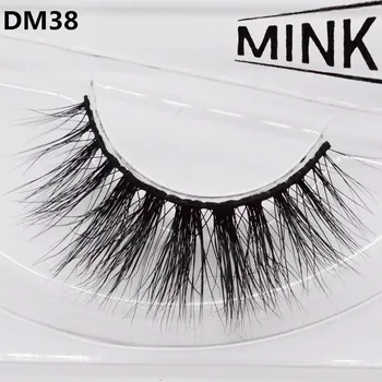 

DM38 New 3D mink hair false eyelashes soft natural high-grade false eyelashes 100% hand-made plastic black terrier thick