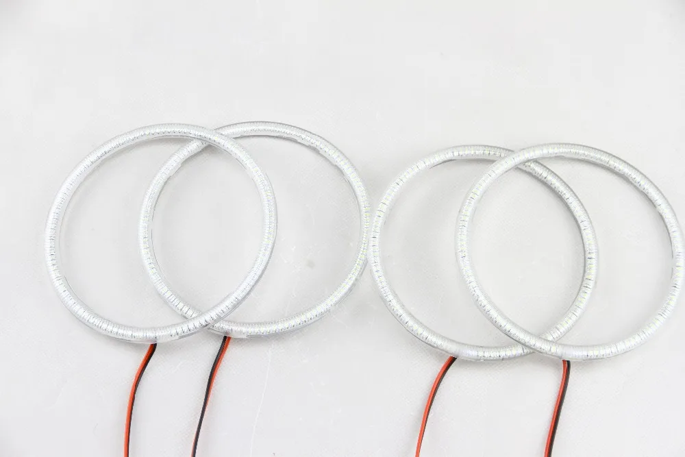 4x120 мм белый 3014SMD автомобильные кольца с ореолом ангельские глазки светодиодный