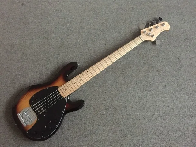 

2019 New + Guitar Factory + 5 strings music man stingRay Sunburst electric bass Musicman 9V active pickup bass Free Shipping
