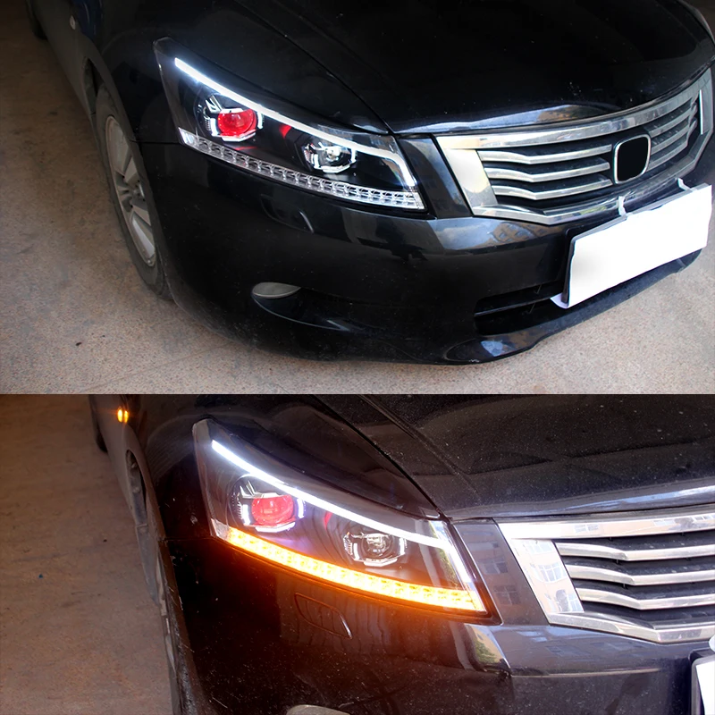 Тип СВЕТОДИОДА направленного света CNSUNNYLIGHT-для Honda Accord 2008/2009/2010/2011/2012 автомобильные фары в сборе W/светодиодный демон Eyes DRL указатели поворота