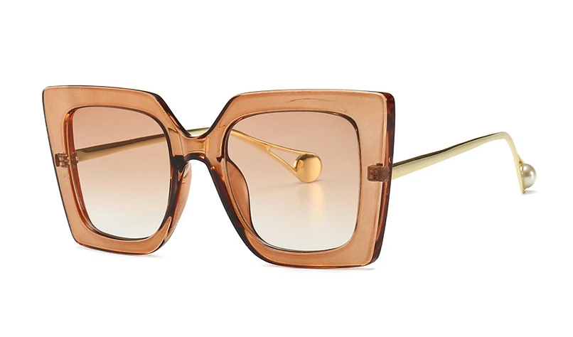 Ретро в форме кошачьих глаз солнцезащитные очки с жемчугом мужские и женские Модные Оттенки UV400 Винтажные Очки 46110