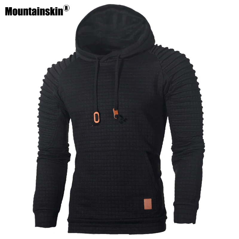 Mountainskin Men's Hoodies Fashion Striped Autumn Warm Long Sleeve Hooded Sweatshirt Slim Male Casual Coat Mens Clothing SA574
