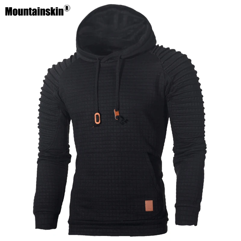Ceny Mountainskin męskie bluzy modne w paski jesień ciepły z długim rękawem bluza z kapturem szczupły mężczyzna płaszcz na co dzień odzież męska SA574