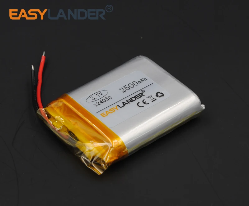 12x40x50mm 3.7V 2500mAh Rechargeable li Polymer Li-ion Battery For bluetooth MP3/MP4/MP5 GPS PSP Lampe speaker toys 124050