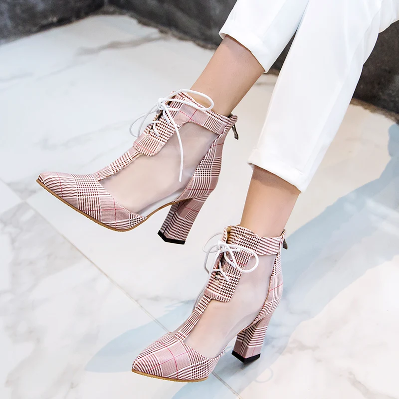 

Dilalula 2019 New Fashion Hot Sale Plus Size 32-47 Zipper Spring Pumps Woman Shoes Pointed Toe Chunky Heels Office Pumps Female