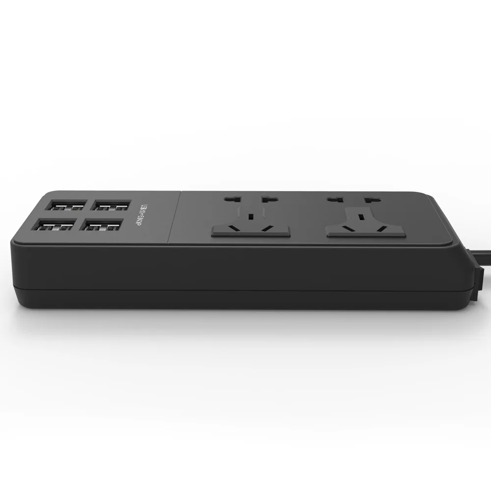 Socket Power Strip Surge Protector wall Outlets UK/EU Extension Plug Smart USB socket 4 AC 8 USB Ports Power Cube Long Cord