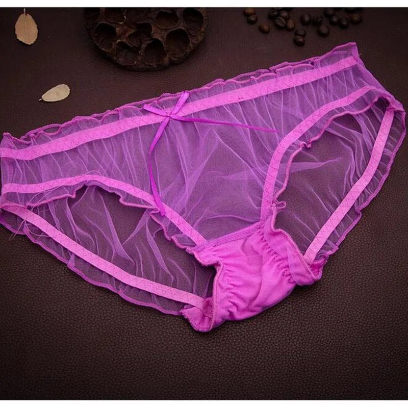 Women's Sexy Transparent Panties Low Waist Mesh Underwear Women Female Thongs Tanga Bragas Lingerie Hot Sale (9)
