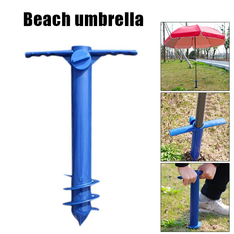 

2019 Newly Ground Beach Umbrella Windproof Fixed Plastic Fork Sun Umbrella Special for Strong Wind and Sand Anchor 19ing