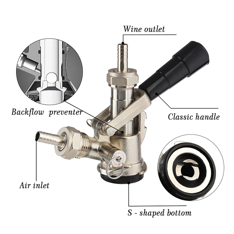 Бочонок муфта-D S G Тип пивной бочонок дозатор муфты, пивной кран для кегераторов, нажмите ваш бочонок для идеального пивоварения