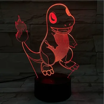 

Pokemon Go Charmander Figure Kids Nightlight LED Touch Sensor Atmosphere Decorative Lamp Gift Bedroom Bedside Lamp Charmander