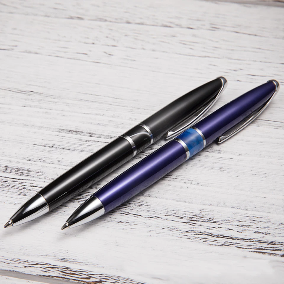Высококачественная шариковая ручка 0,7 мм, синие/черные чернила, заправка металлическими роликами, роскошная ручка для бизнес письма, офиса, школы