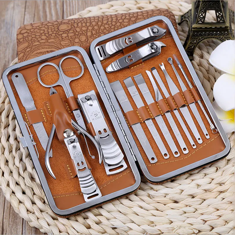 Professional 15 Pcs Manicure Set Stainless steel Nail Clipper Kit Nail
