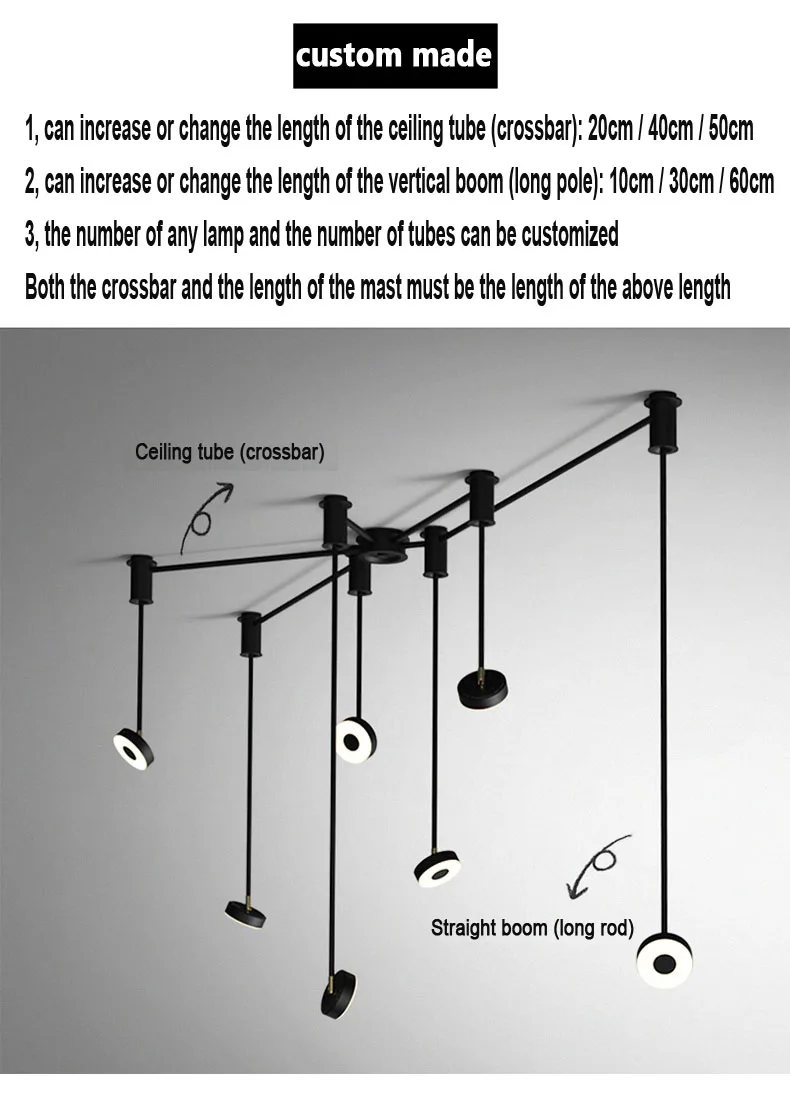 Пост-современный светильник индивидуальная Креативная одежда магазин кафе простой Ресторан Бар Искусство длинный полюс Регулировка потолочный светильник