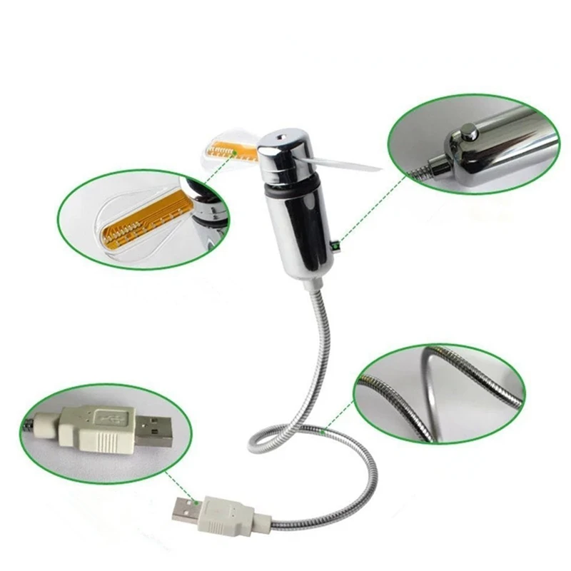 USB LED часы вентилятор с функцией отображения в реальном времени