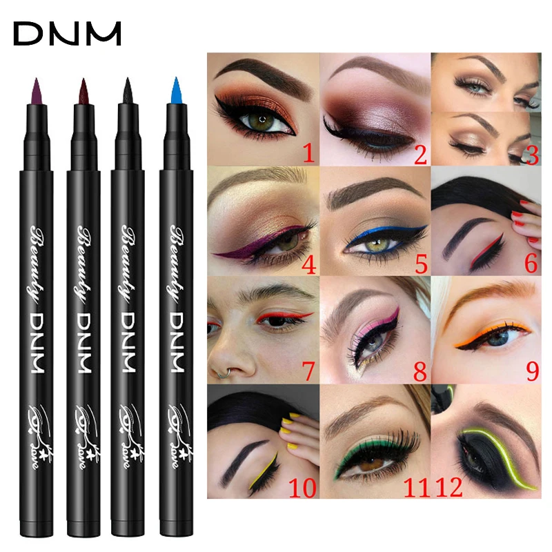 New Cheap Makeup Colorful Matte Liquid Eyeliner Pencils Long Lasting Natural Black Blue Party Waterproof Pigments Eye Liner Pen