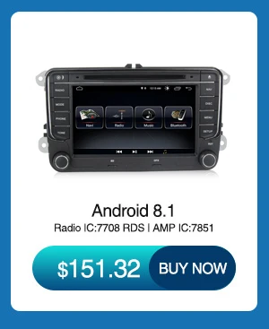Clearance 2GB+32GB Android 9.1 car dvd gps for Volkswagen polo Passat  B5 B6 B7 GOLF 5 GOLF 6 Radio FM RDS 7708 IC 2 din WIFI CANBUS 3