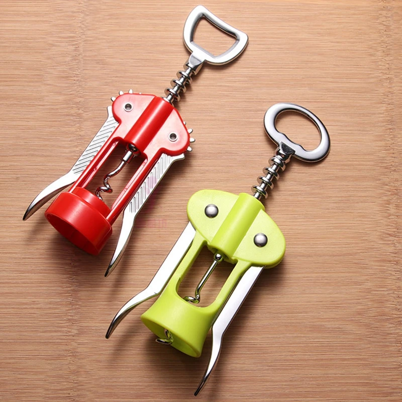 

50pcs/lot Multi function Bottle Opener RED Wine Corkscrew Kirsite Waiter Bottle Beer Cap Opener destapadores de cerveza Openers