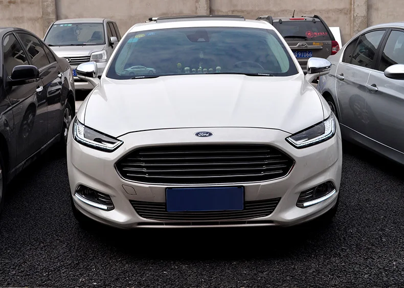 D_YL стайлинга автомобилей для Ford Mondeo фары 2013 Mondeo светодиодный фары DRL Объектив Двойной Луч H7 спрятал bi Xenon объектива