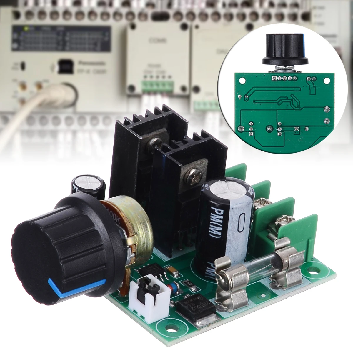 Электрический мотор постоянного тока Скорость Управление; 12 V-40 V 10A PWM Управление переключатель Скорость Управление; диммер Напряжение регулятор с ручкой