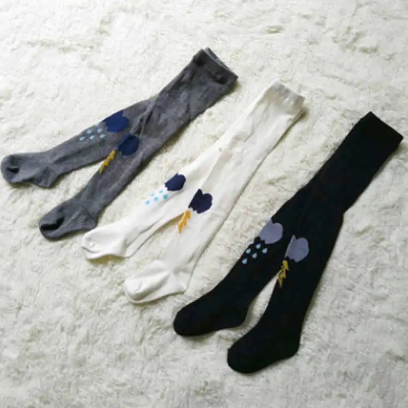 

Rain clouds lightning children pantyhose combed cotton leggings Kids girl spring autumn toddler leggings pantyhose stocking